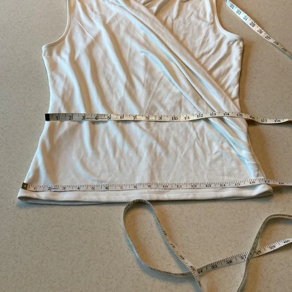 Banana Republic NWT Cream Wrap Effect Blouse Women Size M - Picture 9 of 9